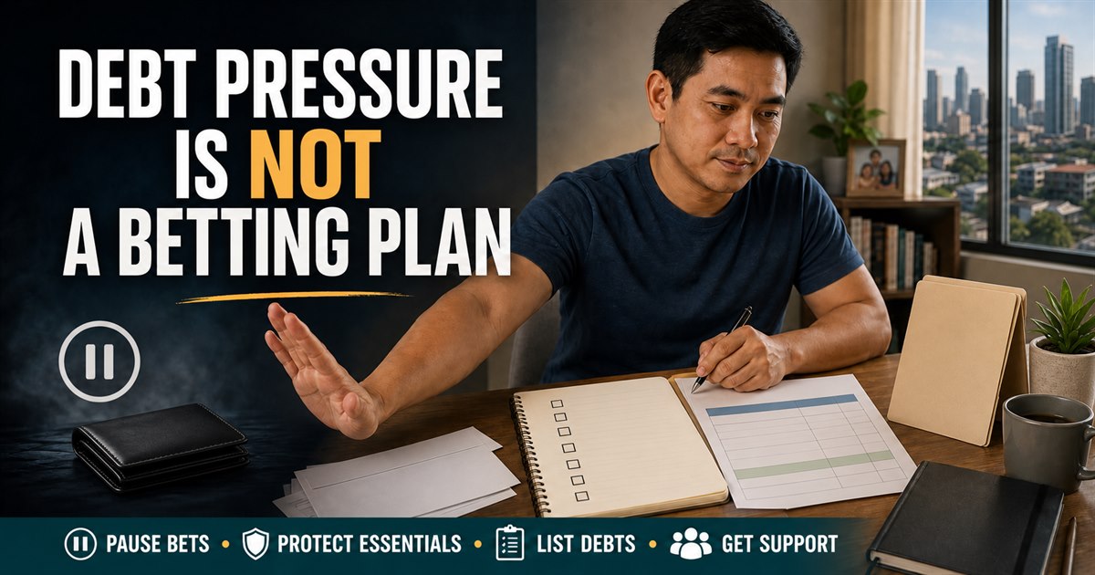 Filipino adult pauses betting and writes a debt repayment plan