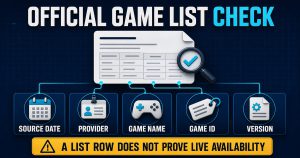 Read more about the article How to Read an Official Casino Game List: Match Name, Game ID and Version