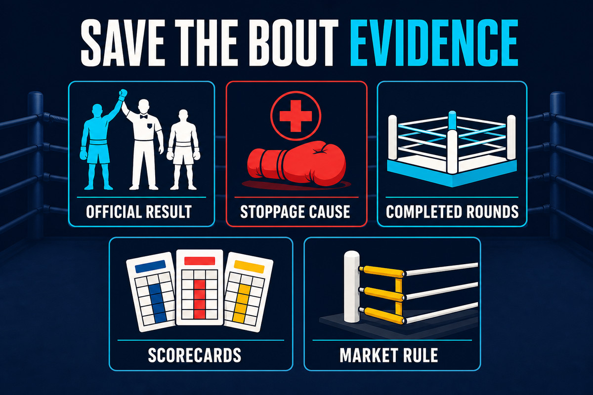 Evidence checklist for a disputed boxing result